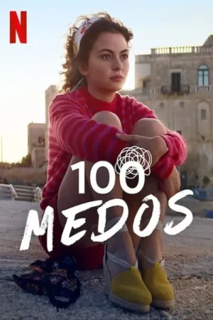Uma jovem senta-se num chão de cimento, perto de uma construção antiga, num cenário ensolarado. Ela usa um casaco listrado e sapatos amarelos. O título do filme está sobreposto.