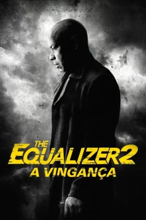 Um homem negro careca de casaco escuro, em perfil, olhando para baixo. Fundo tempestuoso e sombrio. Clima tenso e dramático.