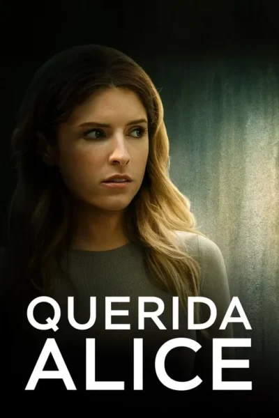 Mulher loira de expressão apreensiva olha para o lado. Fundo escuro com tons de verde-azulado esbatido, criando um clima tenso.
