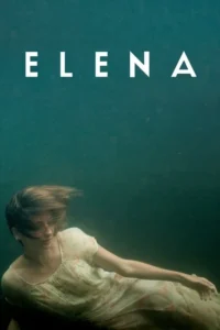 Mulher de vestido claro submersa em água azul-esverdeada escura,com cabelo esvoaçante. Expressão calma. Atmosfera etérea e misteriosa.