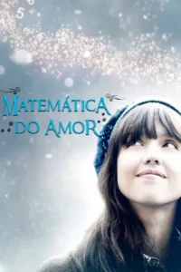 Jovem de gorro azul sorri e olha para cima. Números e brilhos flutuam em um céu azul claro, criando um clima sonhador.