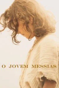 Jovem de cabelo cacheado e túnica clara,de perfil,olhando para baixo. Fundo branco com luz intensa e etérea.