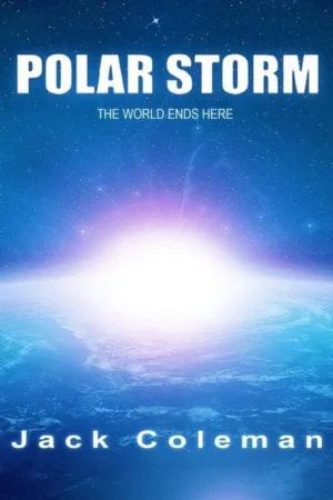 Pôster: Terra azul vista do espaço com um brilho intenso no horizonte. O fundo é um céu estrelado em tons de azul e roxo.