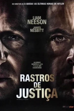 Duas metades de rostos masculinos sérios, envelhecidos e sombrios, com olhos penetrantes. Clima de suspense e drama.
