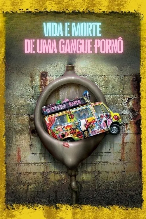 Vida e Morte de uma Gangue Pornô 1 Mictório sujo em parede gasta. Dentro,uma van colorida com grafites ousados. Clima urbano,irreverente e provocativo.