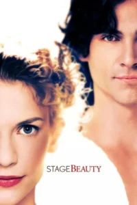 Rostos de uma mulher de cabelo elaborado e um homem com cabelo escuro,lado a lado,contra um fundo branco luminoso. Sugere drama ou romance de época.