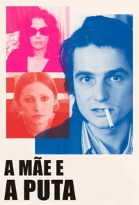 Três retratos com cores vivas e contrastantes:mulher de óculos (rosa),mulher séria (vermelho) e homem fumando (azul). Clima intenso.