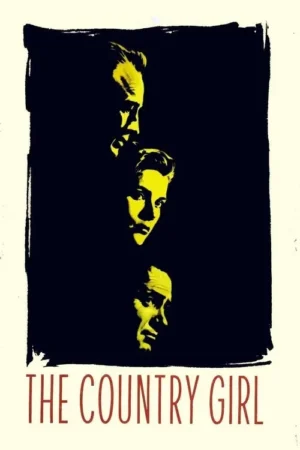 Pôster com três rostos em tons de amarelo e preto, emergindo da escuridão. Um homem, uma mulher e um homem mais velho, todos com expressões sérias.