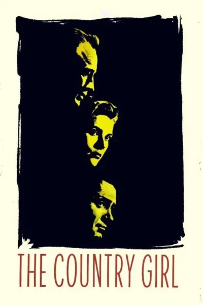 Pôster com três rostos em tons de amarelo e preto, emergindo da escuridão. Um homem, uma mulher e um homem mais velho, todos com expressões sérias.