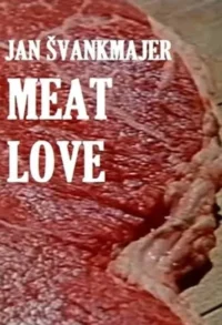 Pôster:Close-up detalhado de um pedaço grande de carne vermelha crua com gordura branca,preenchendo quase toda a imagem.