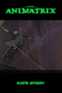 Jovem animado em skate, levitando acrobaticamente contra parede escura de tijolos. Clima de ação e rebeldia.