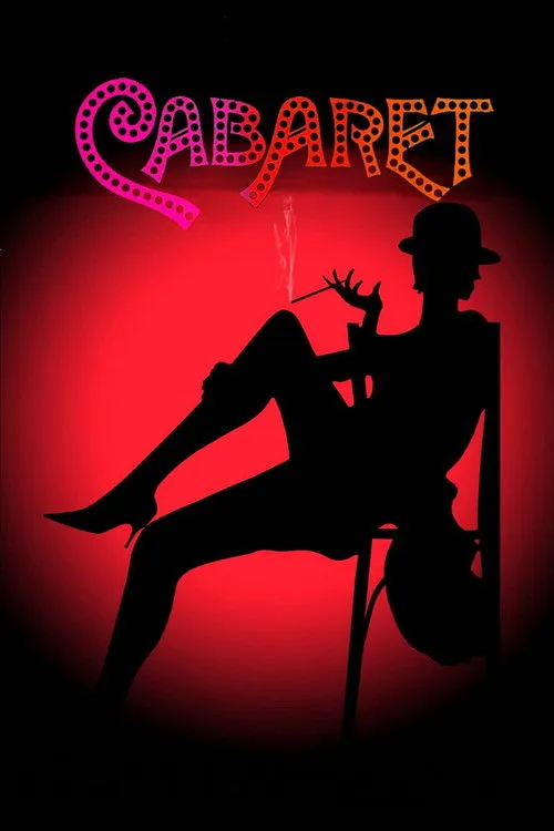 Silhueta de mulher de chapéu e salto,fumando e sentada,contra um fundo vermelho dramático. Clima sedutor e teatral.