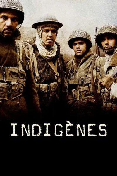 Quatro soldados de guerra antigos com capacetes, rostos sérios e focados. Fundo desfocado, tom sépia dramático.