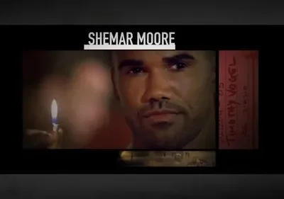 Pôster sombrio: close-up de homem com olhar sério, uma chama tremeluzente e um arquivo vermelho de caso. Clima de suspense.