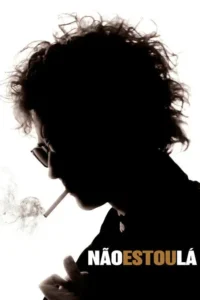 Silhueta escura de um perfil com cabelo cacheado e óculos,fumando um cigarro com fumaça visível,contra fundo branco. Atmosfera enigmática.