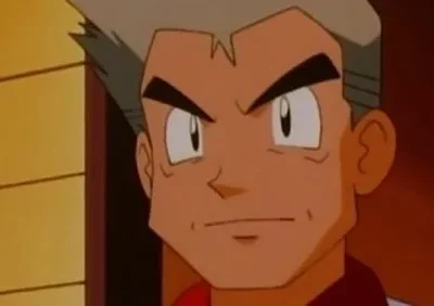 Personagem anime masculino com cabelos grisalhos e olhar sério. Ele veste vermelho, com um fundo de parede amarela e escuridão avermelhada.