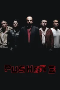 Pôster sombrio: cinco personagens (quatro homens, uma mulher) em roupas urbanas, iluminados dramaticamente contra fundo preto.