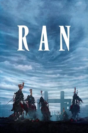 Pôster: Guerreiros a cavalo em armaduras avançam em um campo de batalha com corpos caídos sob um céu nublado. Clima épico e sombrio.