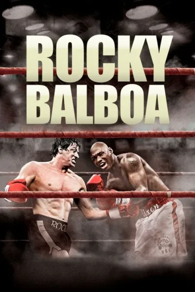 Dois pugilistas musculosos, um branco e um negro, trocam golpes em um ringue sob holofotes e fumaça. Clima intenso.