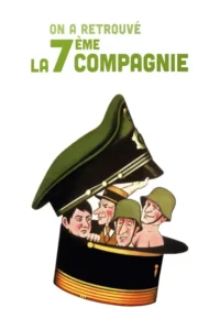 Ilustração de quatro homens caricatos,dois de capacete militar,espiando de um chapéu preto. Um chapéu militar verde paira acima. Clima divertido.