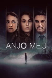 Pôster sombrio:Três adultos sérios observam,enquadrados por barras. Abaixo,uma criança sozinha num cenário nebuloso e aquático.