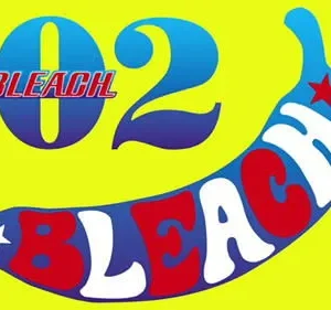 Pôster amarelo vibrante com 02 azul, contendo texto estilizado. Uma banana azul gigante tem letras vermelhas e brancas, e estrelas.