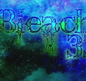 Título com letras em azul e verde brilhantes, com efeito gotejante. Fundo abstrato nebuloso em tons frios. Clima enigmático.