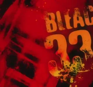 Fundo abstrato vermelho e preto, pinceladas grunge. Números laranja 334 salpicados. Clima intenso e caótico.