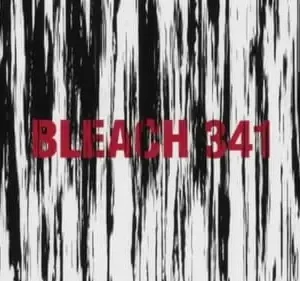 Pôster com fundo abstrato de riscos verticais em preto e branco, com um elemento gráfico vermelho vibrante no centro.