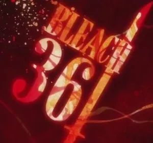 Fundo vermelho escuro com arte laranja-dourada estilizada, incluindo números grandes e uma espada. Salpicos brancos criam clima intenso.