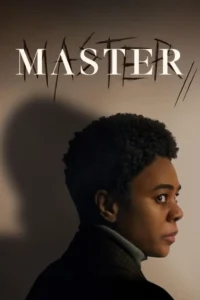 Jovem de pele escura e cabelo crespo,olhar sério de perfil,contra fundo escuro. Riscos verticais e sombra marcante.
