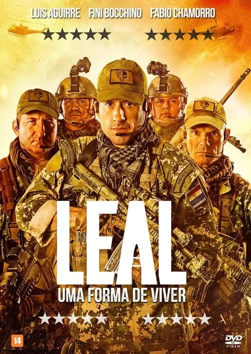 Cinco soldados em camuflagem,armados e com expressões sérias. Fundo desértico e quente com helicópteros no ar. Imagem intensa.