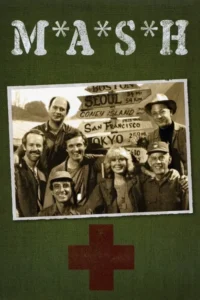 Foto sépia de 8 militares sorridentes (1 mulher) em uniforme,com placas de cidades ao fundo. Pôster verde com cruz vermelha.