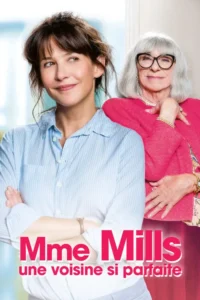 Duas mulheres sorridentes:uma jovem de camisa listrada e uma idosa de óculos e casaco rosa. Fundo claro e otimista.