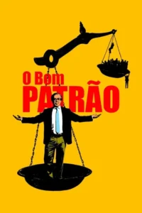 Homem de terno, braços abertos, em um prato de balança. O outro prato, com silhuetas de pessoas, está bem mais alto. Desequilíbrio de poder.