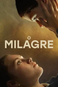 Duas mulheres com olhares e mãos que se encontram. A de cima toca o rosto da de baixo. Fundo dourado,clima de ternura e conexão.