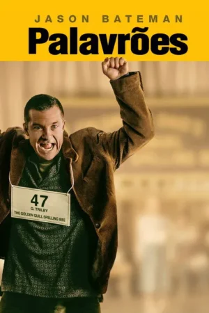 Homem de meia-idade gritando com punho erguido e crachá 47. Fundo borrado. Clima de euforia e vitória.