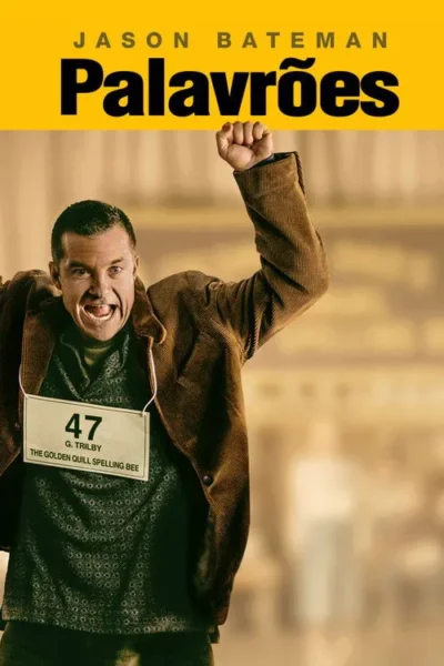 Homem de meia-idade gritando com punho erguido e crachá 47. Fundo borrado. Clima de euforia e vitória.