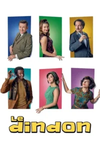 Pôster com 6 personagens em caixas coloridas. Eles vestem roupas vintage,com expressões divertidas e poses dinâmicas.
