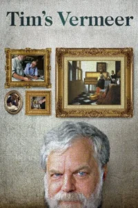 Homem barbudo grisalho de olhar intenso,com rosto em textura craquelada. Acima,quadros de pinturas clássicas e fotos de trabalho artesanal.