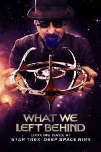 Homem de chapéu e barba azul,óculos escuros,segura uma estação espacial futurista. Fundo cósmico de estrelas.