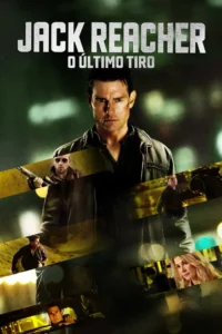 Homem sério de jaqueta escura ao centro. Cortes diagonais revelam cenas de ação, outros personagens e uma mulher. Thriller urbano e tenso.