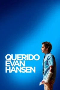 Jovem pensativo de cabelo cacheado,camisa azul e braço engessado com CONNOR,olha para o alto em um fundo azul gradiente.