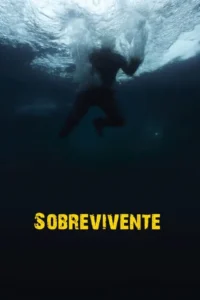 Silhueta de pessoa submersa em água escura,vista de baixo,com bolhas na superfície. Cenário profundo e sombrio,evoca perigo.
