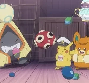 A Série Pokémon: Horizontes – T01E30: Escorrega e cai! Um Pokémon misterioso?!