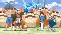 A Série Pokémon: Horizontes – T01E42: Transforme-se! Herói dos mares, Palafin