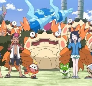 A Série Pokémon: Horizontes – T01E42: Transforme-se! Herói dos mares, Palafin