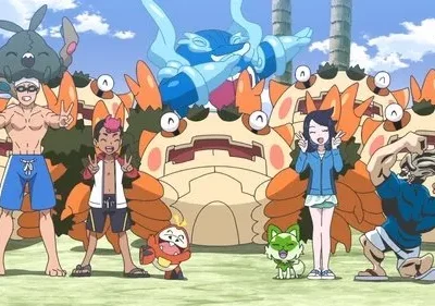 A Série Pokémon: Horizontes – T01E42: Transforme-se! Herói dos mares, Palafin