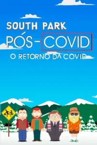 Pôster animado. Quatro homens em cenário de neve e montanhas. Um tem chapéu e camisa havaiana,outro usa um talit. Clima invernal.